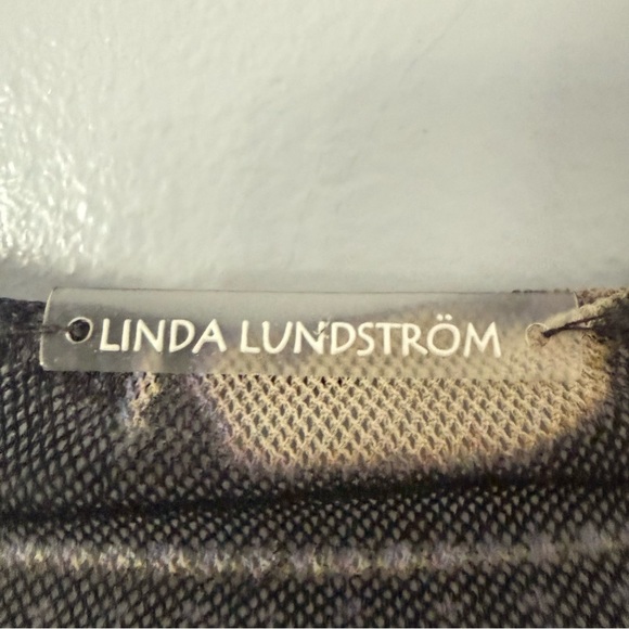 🇨🇦 Linda Lundstrom Artistic Dark Boho Mesh  Long Sleeve Top with Beaded Fringe - Picture 5 of 6